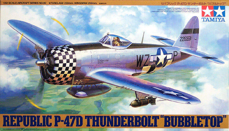 Tamiya 1/48 P-47D Bubbletop Thunderbolt 61090